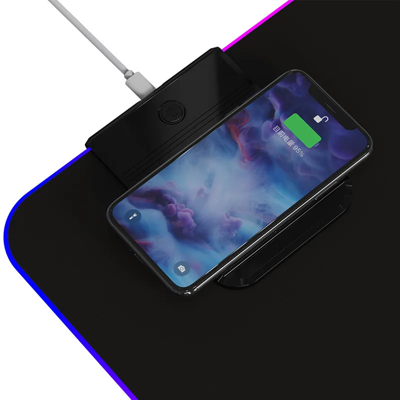
wireless charger can extend the RGB gaming mouse pad 
