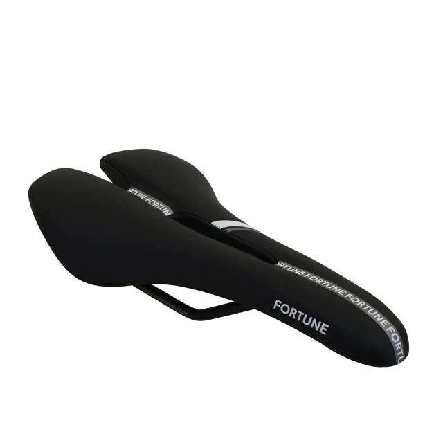 High quality Road Bike Carbon Fiber Leather Saddle seat Black/White Bicycle saddle