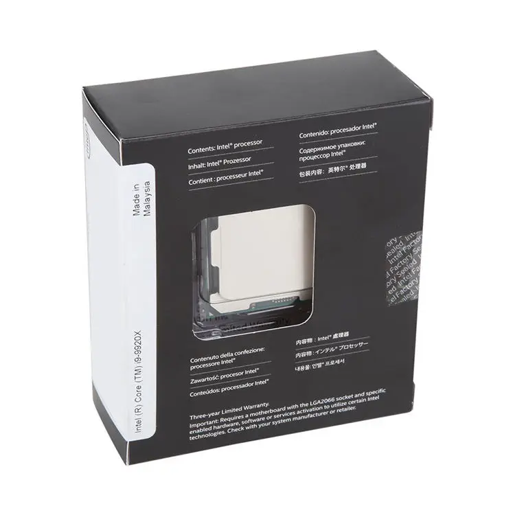 Intel Core i9 9920X Desktop Processor 12 Cores up to 4.5 GHz 165W DDR4 Memory Used CPU Support Socket FCLGA2066 Motherboard X299