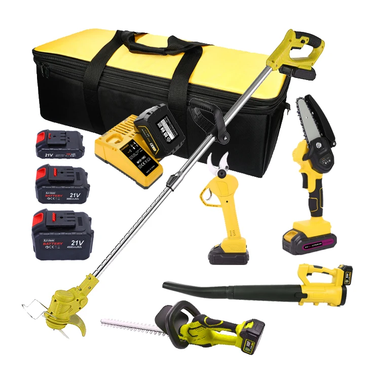 Professional Manufacturer Portable Garden Tools Set 10 Pieces Lithium Wireless Electric Garden Power Tool Sets for Wholesales
