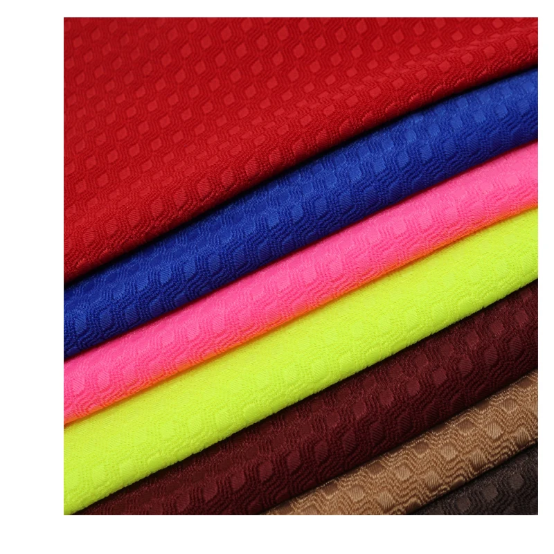 four way stretch polyester spandex fabric weft knit fabric Jacquard Fabric For Shoes Lining