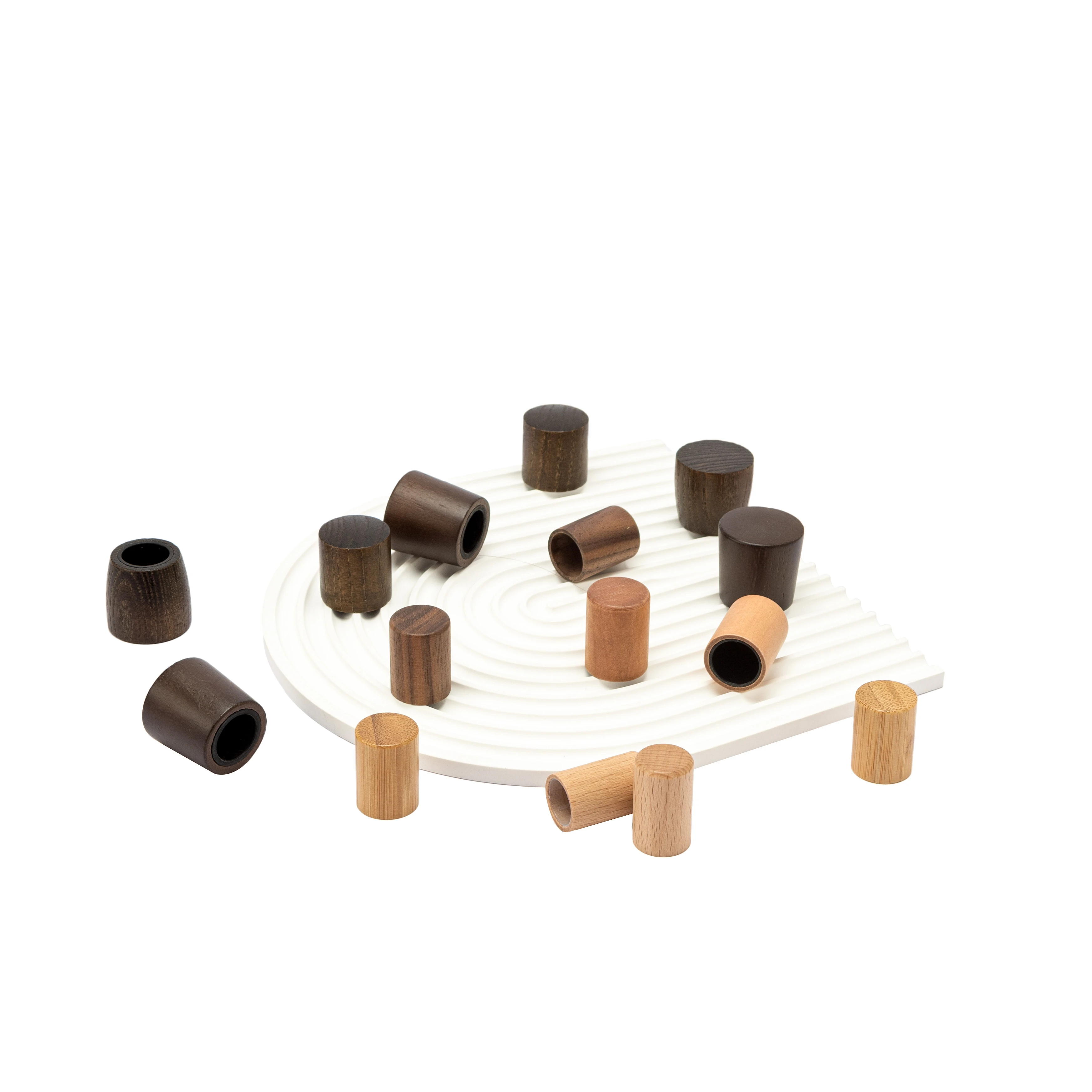 Custom Natual Wood 18mm Trapezoid Perfume Bottle Cap Ball Shape With