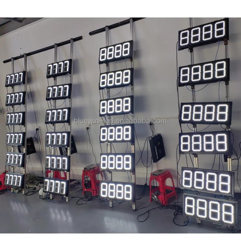 18 Inch White LED DIP gas price change display screen