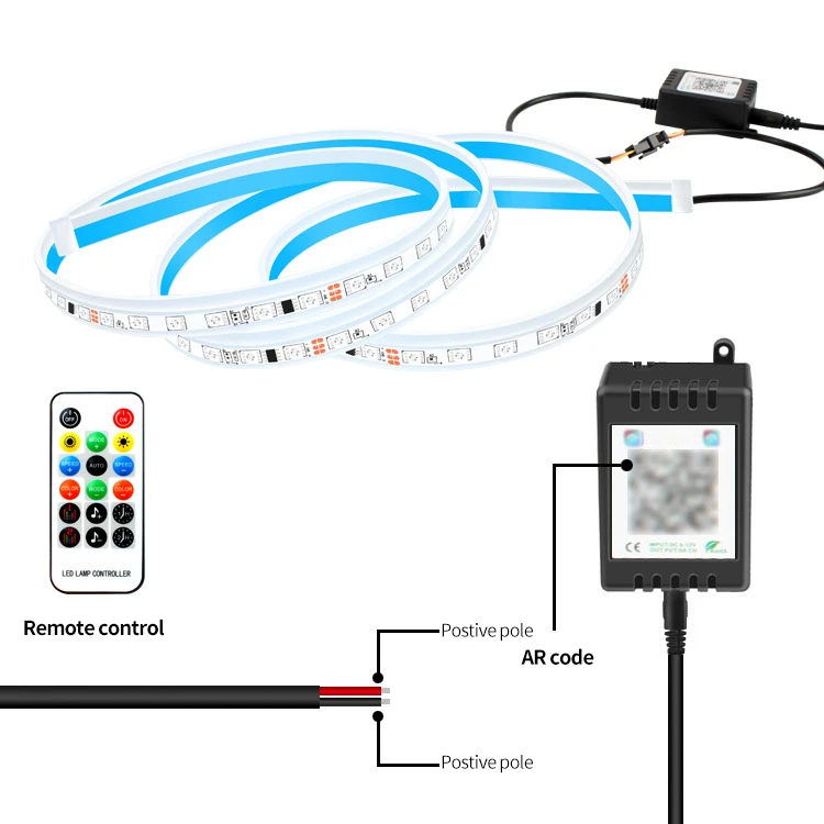 DIY Universal Car Hood Flexible Led Strip Light 12V White Daytime Running Lights Decoration Backlight Long Auto Atmospere Lamp