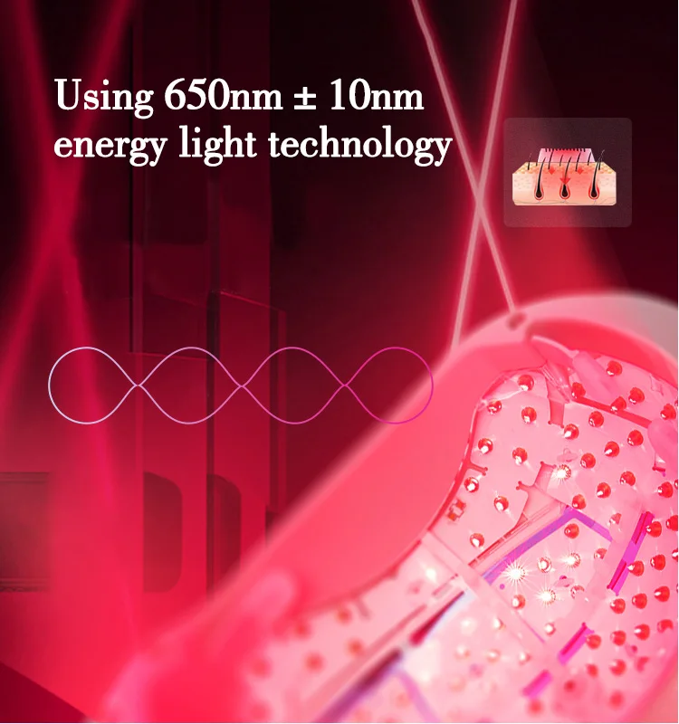 Anti Hair Loss Helmet Laser Regrowth Massager Cap 650nm Laser Wavelength Hair Growth Treatment Hat