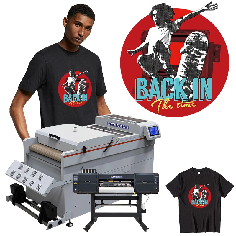 Large Format 60cm i3200/4720 Double Side Pet Film Dtg Printer t-Shirt Printing Machine Dtf Printer