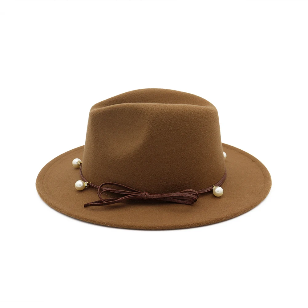 Unisex Panama High Quality 2021 Wholesale Colorful Fedora Felt Hat Women Wide Brim Tie Dye Fedora