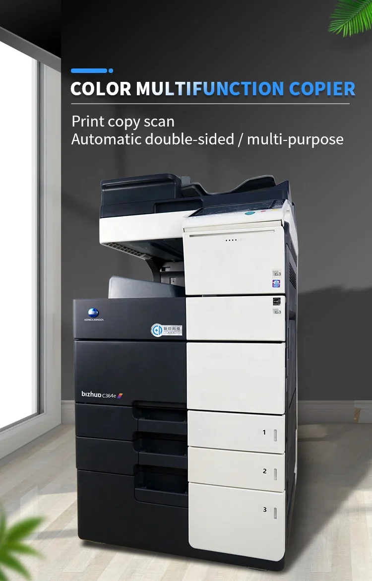 
office photo copy used coiper Machine All-in-one Printer A3 Laser Printer c364 c284 c224 Office Printing Machine Konica 