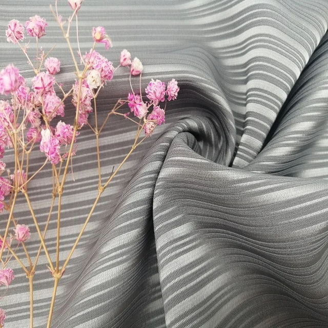 NEW FASHION  100% POLYESTER STRIPE SATIN WOVEN FABRIC