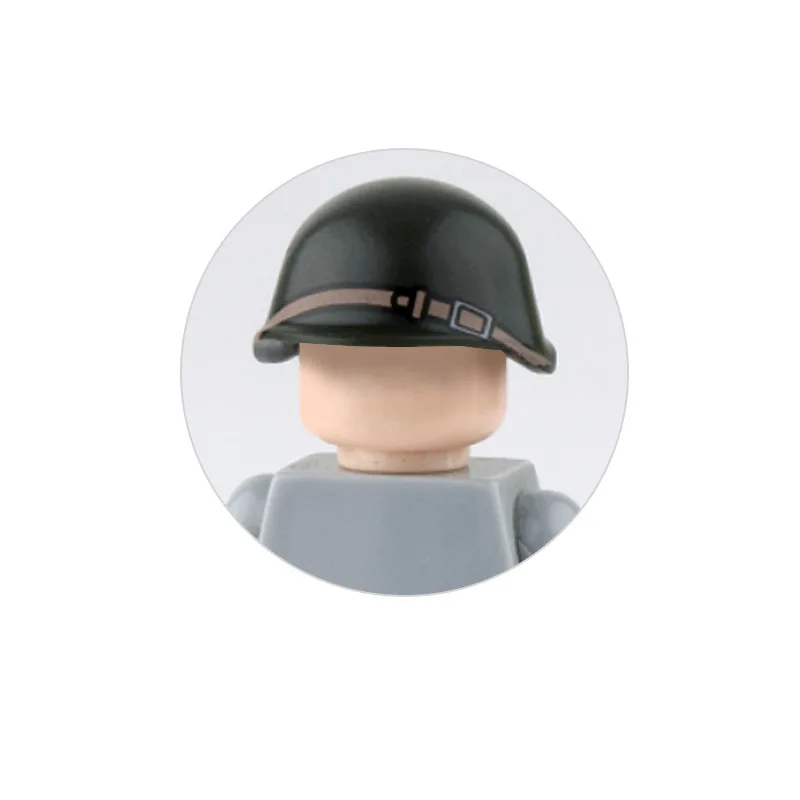 MOC Building Block Figure Helmets Fit With Leading Brands Military Hats Construction Toy Spare Parts