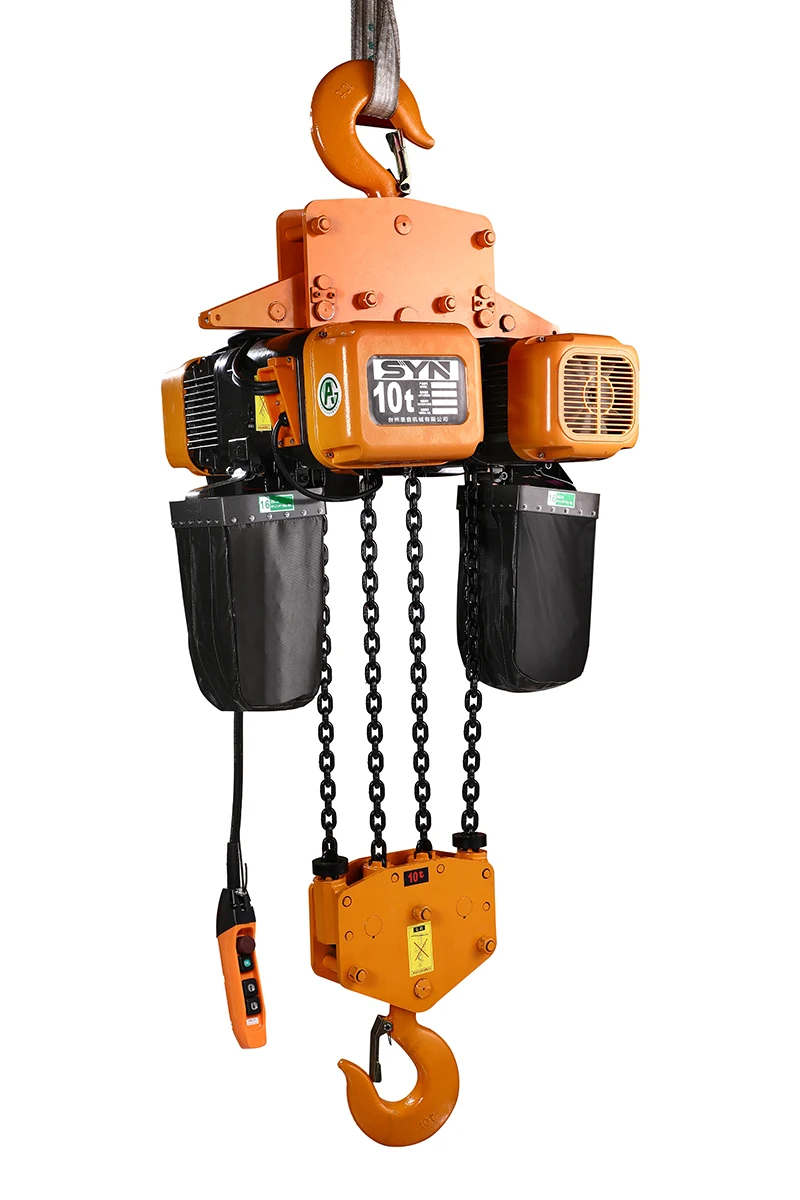 5t double chain light crane system hook chain suspension type electric chain hoist