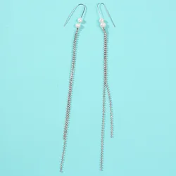 2020, сделано в Китае, длинные висячие серьги с кисточками, серьги с хрустальным жемчугом и крючком для женщин и девушек