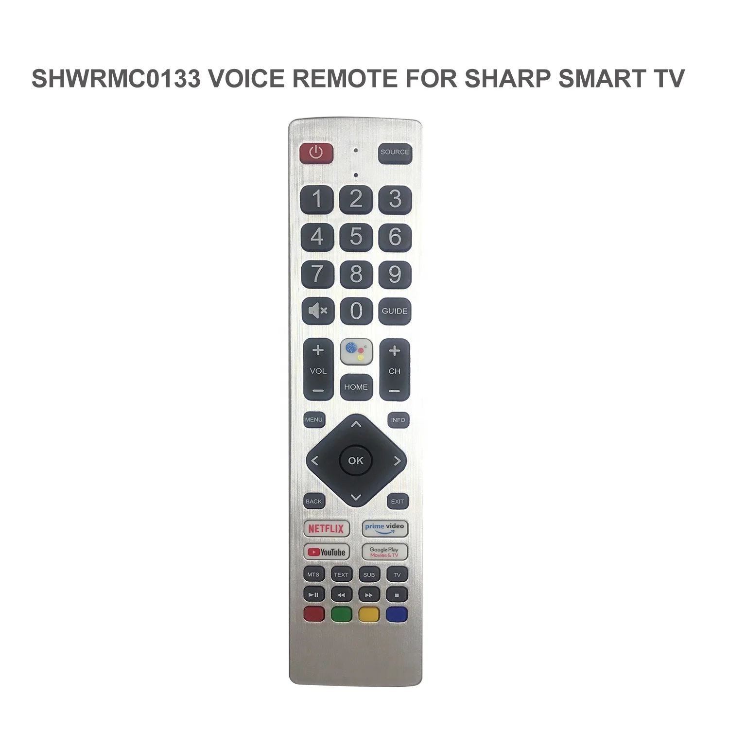 SPV01 voice Remote Control For Sharp Aquos TV SHWRMC0133 LC-40BL2EA LC-40BL3EA with Netflix Youtube Google Play