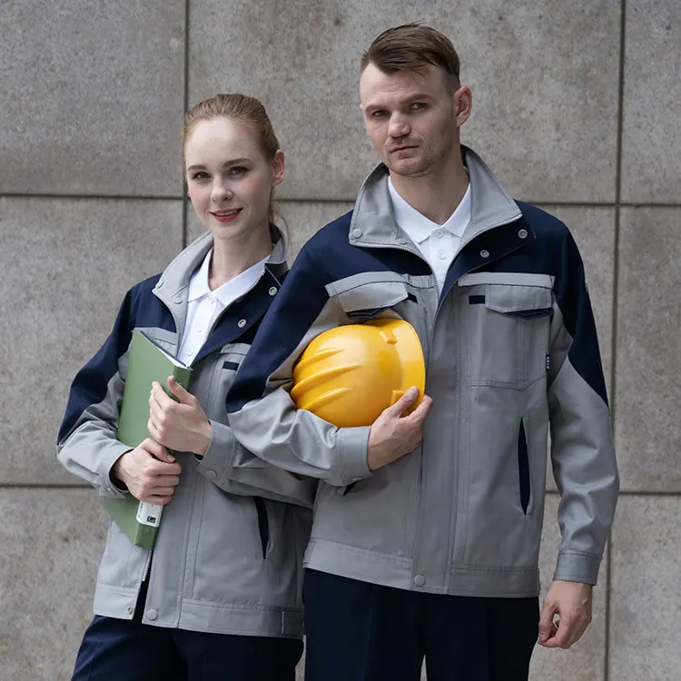 Men Women Work Clothing Jacket and Pants Workwear Sets Reflective strip Long Sleeve Workers Labor Uniforms Overalls