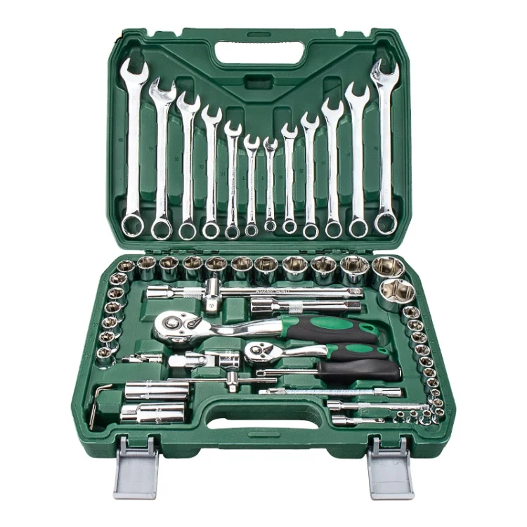 Industrial Version Heavy Duty Portable Hardware 82pcs Auto Car Repair Hand Tools Socket Wrench Set