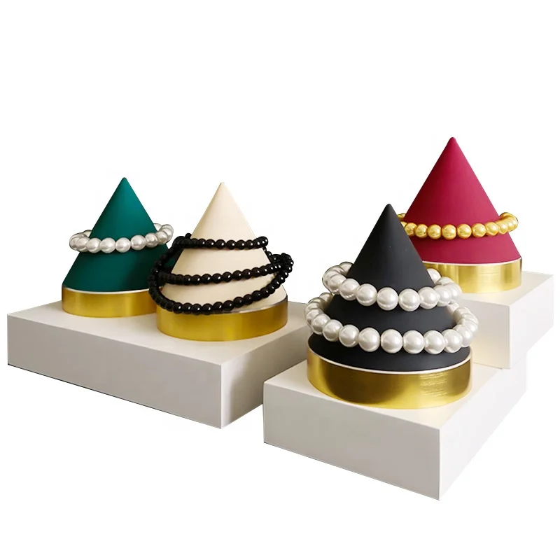 Jewelry store household bamboo plate necklace storage display stand blue necklace bracelet rack organizer jewelry display