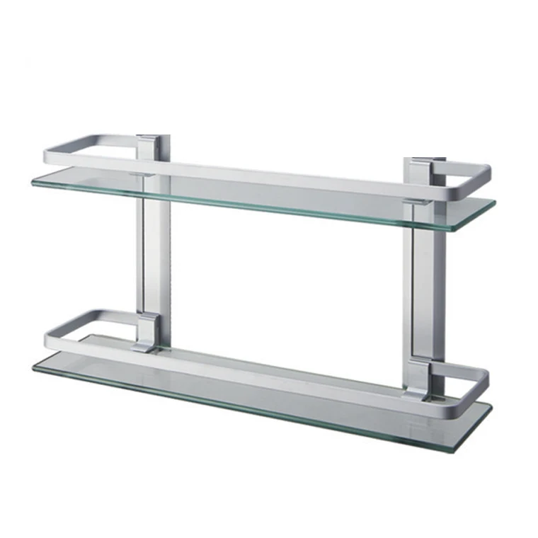 toilet accessories bath accessories bathroom 3 tier of glass shelf  bath rack