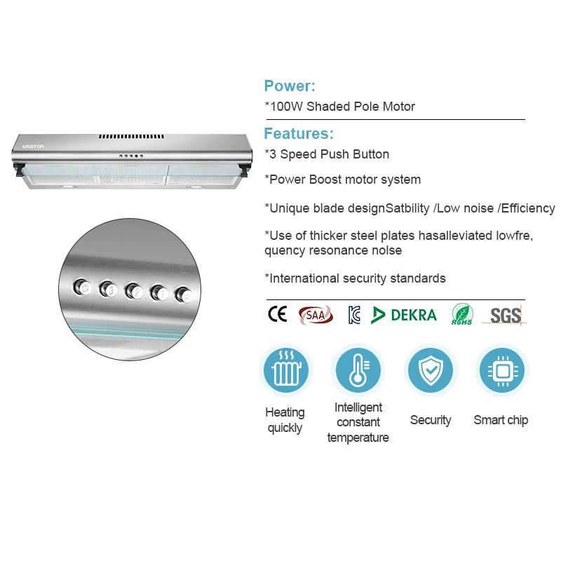 Simple style wall mounted range hood home appliance restaurant  kitchen equipment extractor cooker hood