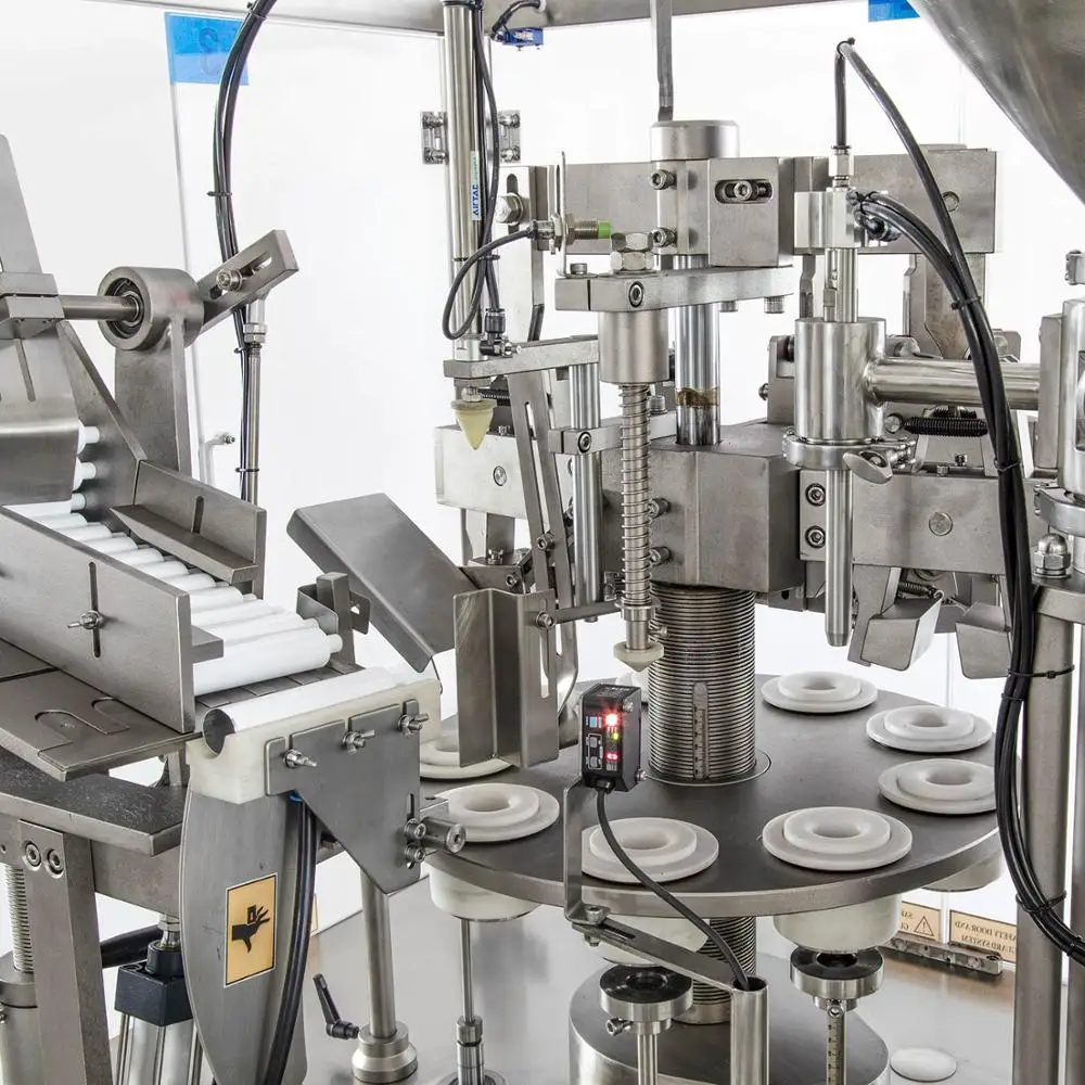 Automatic toothpaste aluminum tube filling sealing machine