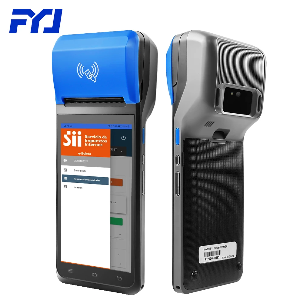 FYJ F1 5.5 Inch wireless Android 12 8 Core Ticket Payment NFC WiFi POS Cash Register Receipt Printer for Retail Businesses