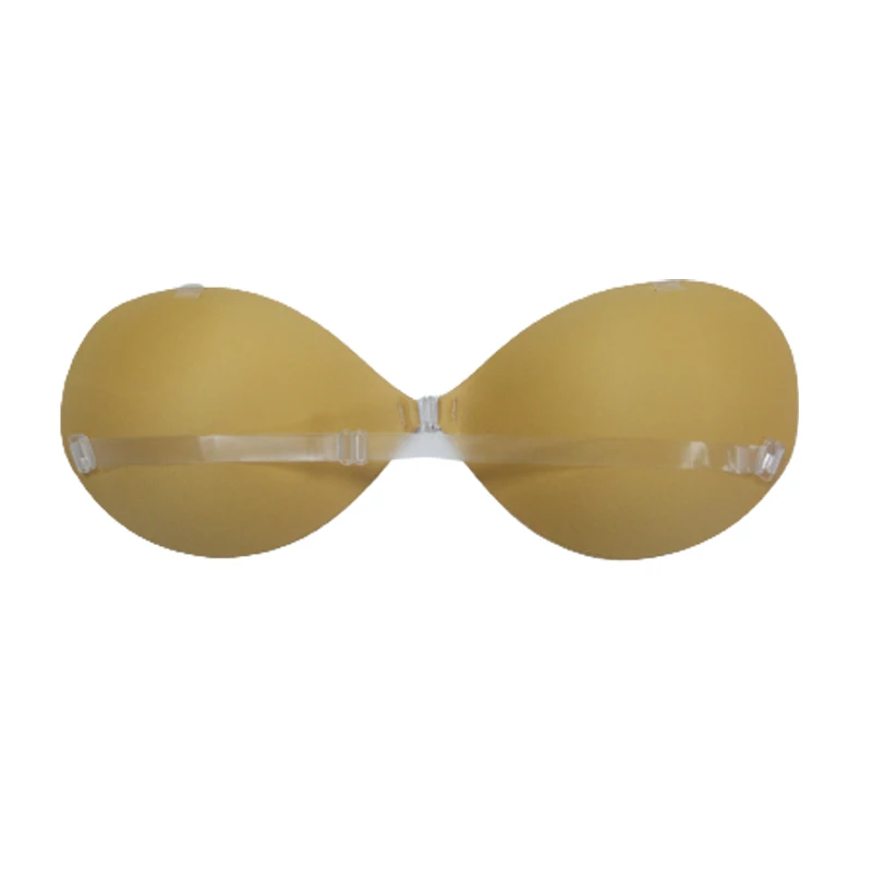 Women Padded Push Up Lift Strapless Invisible Silicone Sticky Bra With Shoulder Strap