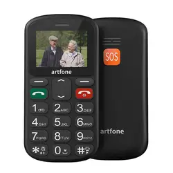 Big Button Mobile Phone for Elderly,Artfone CS181 Upgraded GSM Mobile Phone With SOS Button, Talking Number and Torch