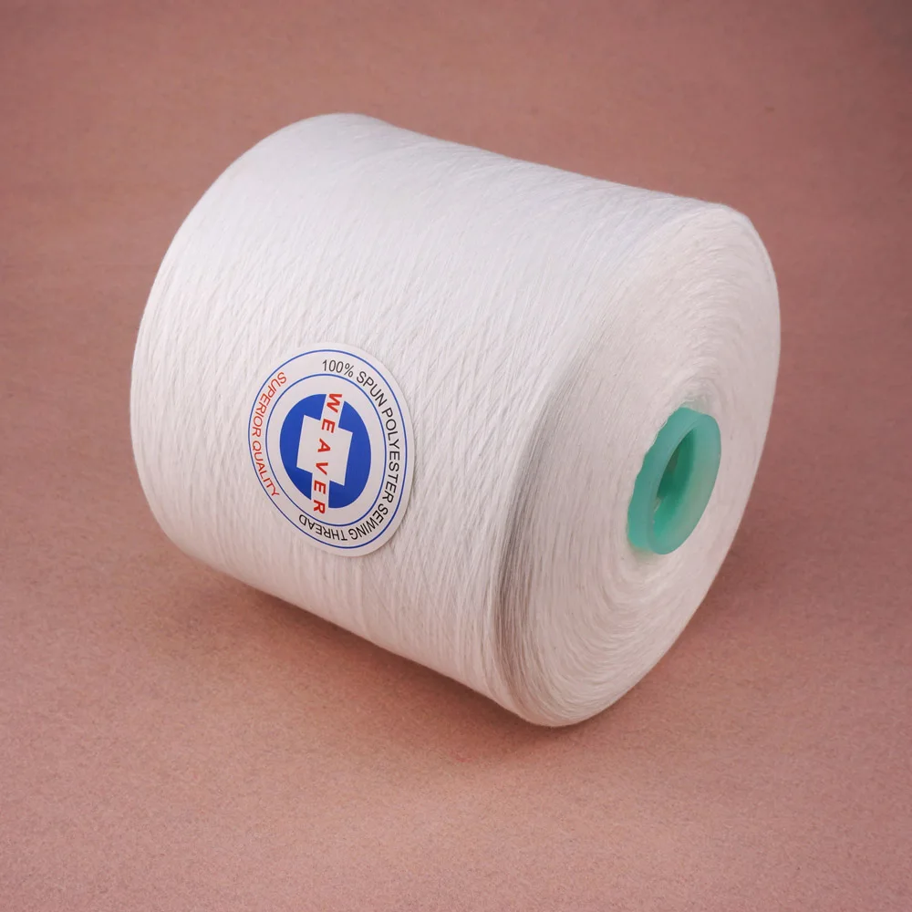 Hilo para la cara полиэфирная пряжа НЕОБРАБОТАННАЯ белая 100% швейная нить