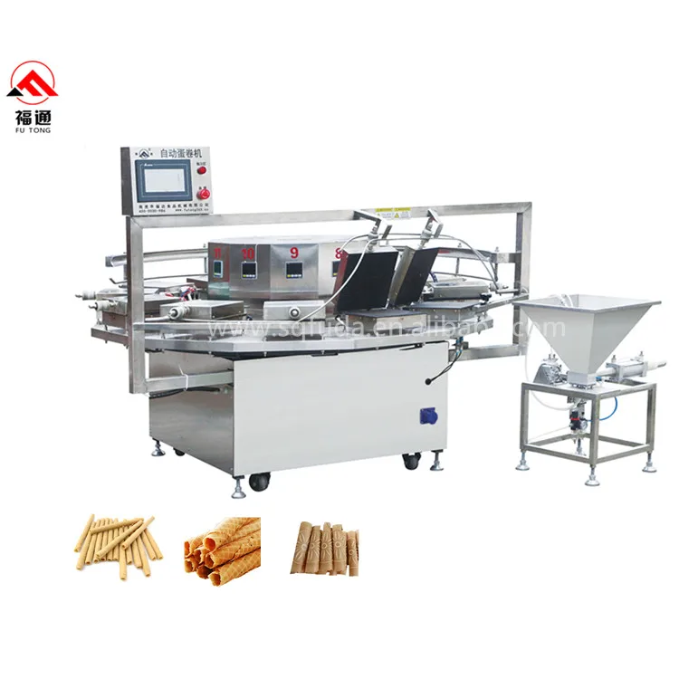 High Output 15 Plates Cigarette Rolls Barquillos Maker Cuchufli Barquillos Making Machine for Sale