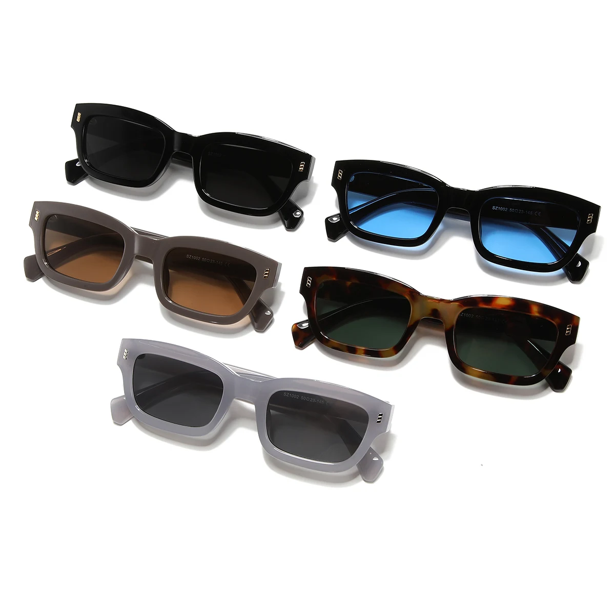 New arrival Square Sunglasses Rectangle Retro Brand Design Luxury Sunglasses frame Fashion Women PC Sun Glasses Shade for women