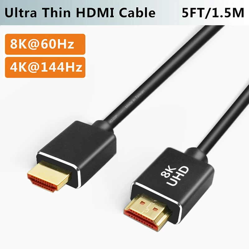8K@60Hz 4K@120Hz HDMI 2.1V Cables with Certificate CE, ROHS, FCC
