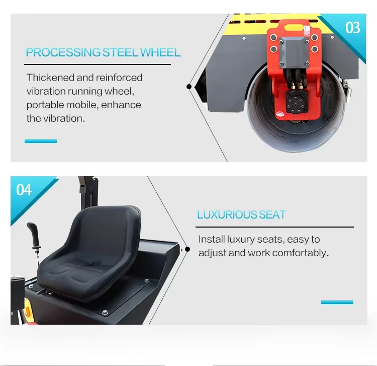 Small Road Roller Double Drum Vibratory Road Rollers for Sale