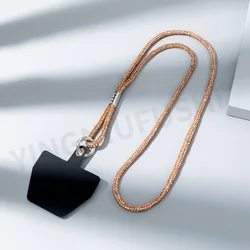 Cross border rhinestone color mobile phone chain lanyard slant across mobile phone shell neck lanyard wholesale