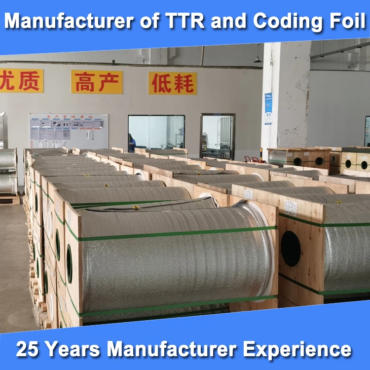 Factory Price High Quality Black Wax/Wax/resin/Resin Thermal Ribbon TTR Jumbo Roll Printing Labels