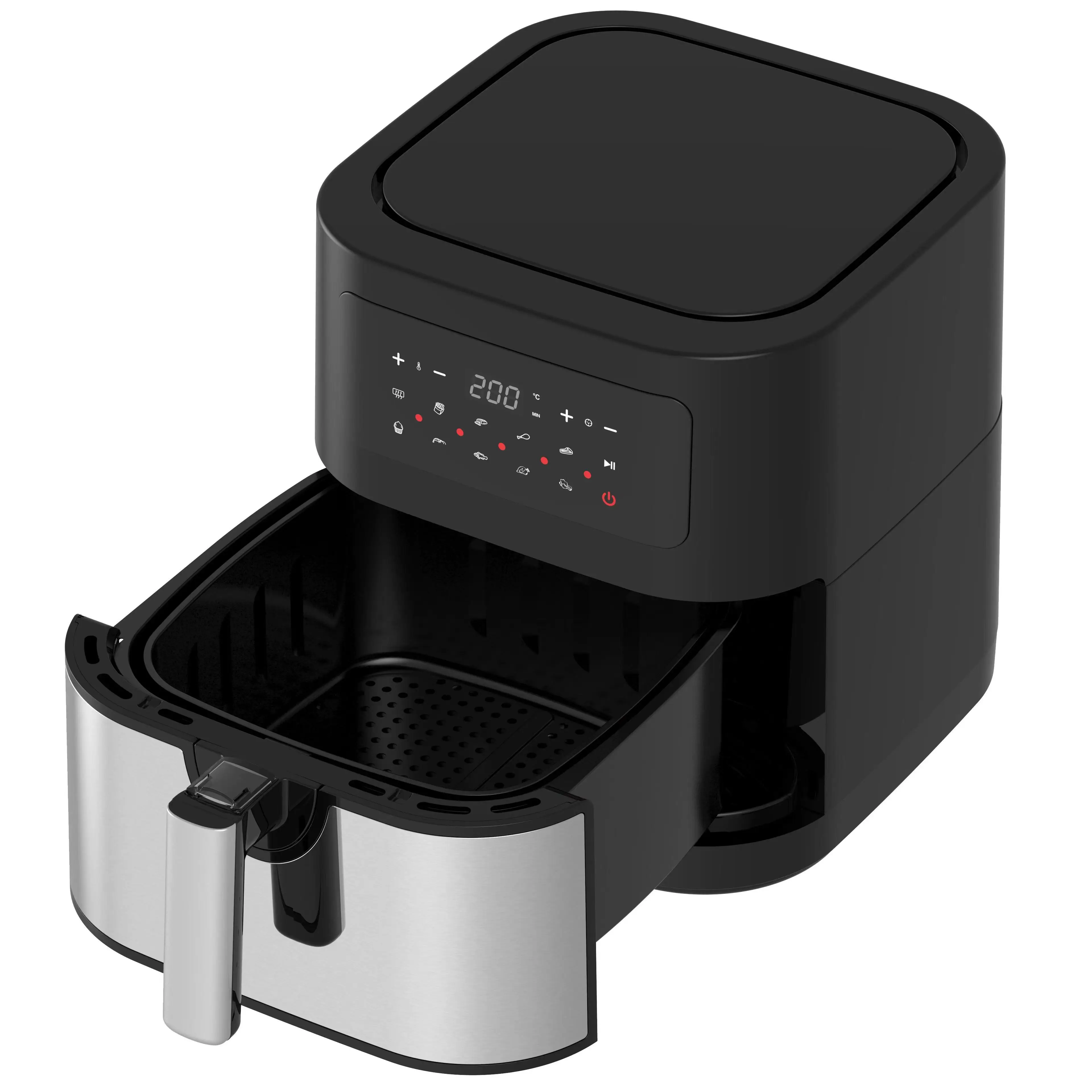 Newest 6L Stainless Steel Silicone Liners Pot Electric Cooker Air Fryers for Grill without Oil