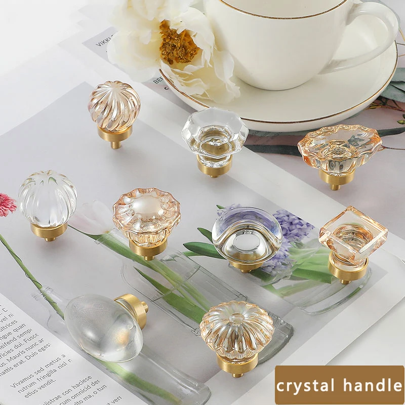 Cupboard Drawer Knob Cabinet Pulls Kitchen Door Knobs Wardrobe Handles Style Diamond Crystal Luxury Europe Modern Check Details
