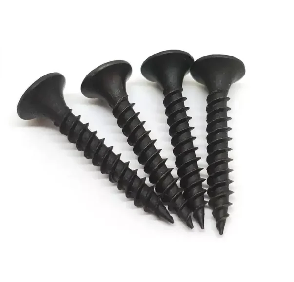 China Manufacture bugle head  fine/coarse thread Black Oxidation Countersunk Screw 6# 8#