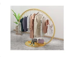 Circular living room furniture metal clothes rack