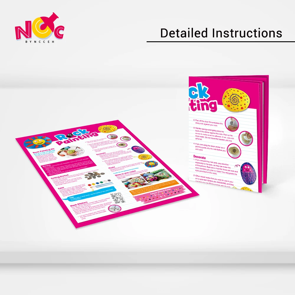 Stone Rock Colour Painting Arts and Craft Kit Children Toys Boys Activity Kit Outdoor Education Game Kid 2021