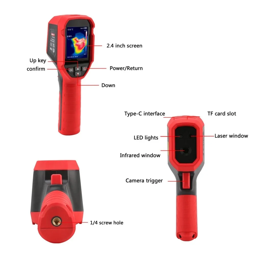 Infrared Thermal Imager UNI-T UTi120S 120x90 Pixel Circuit Industrial Testing Floor Heating Tube Testing  Include 16GB Micro SD