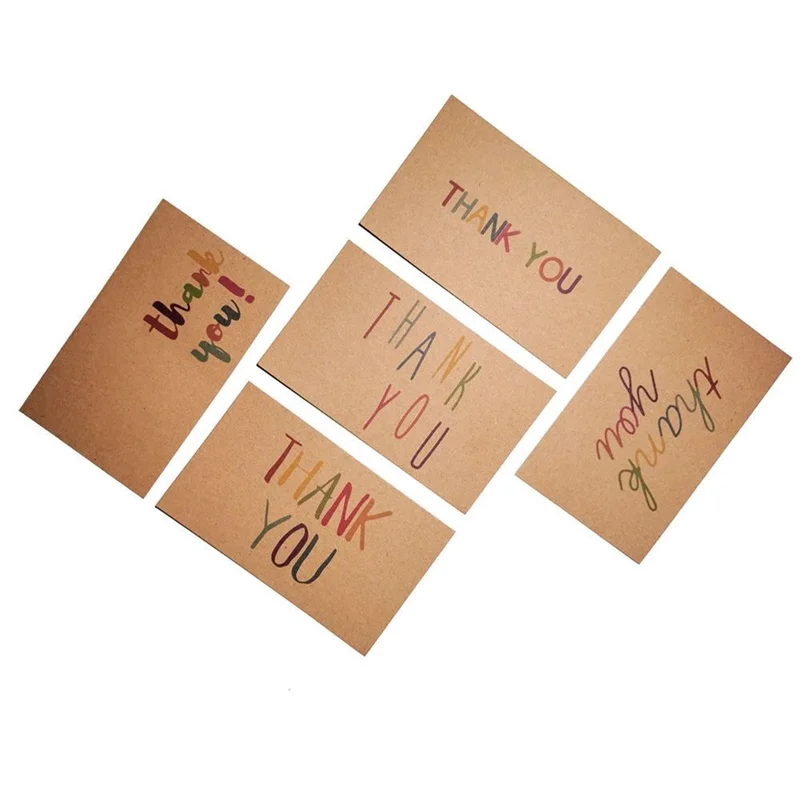 Customized Vintage Thank You Card Kraft Paper Thank You Card Business Invitation Card Wedding