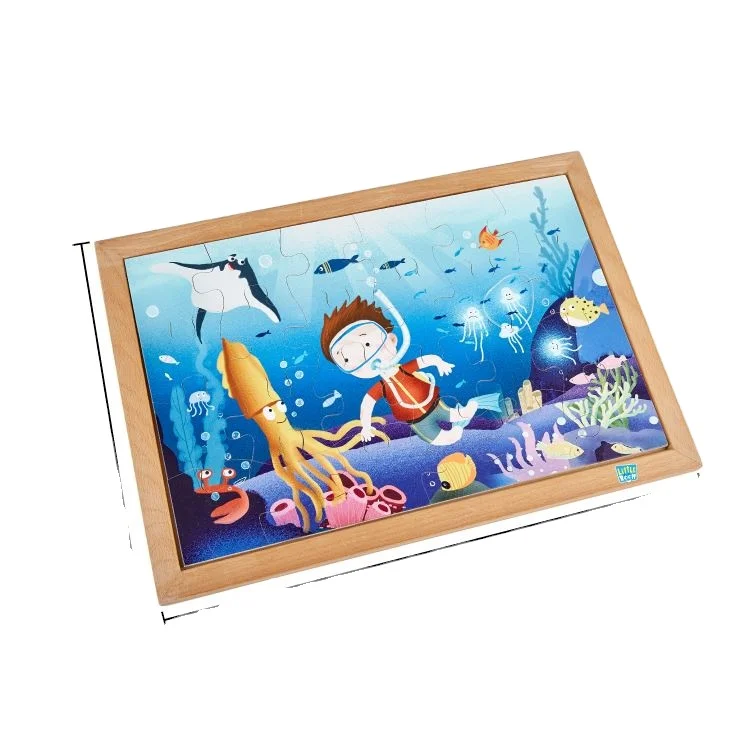 27 Pieces Customized Design Photo Wooden Cube Puzzle Educational Toys   jigsaw