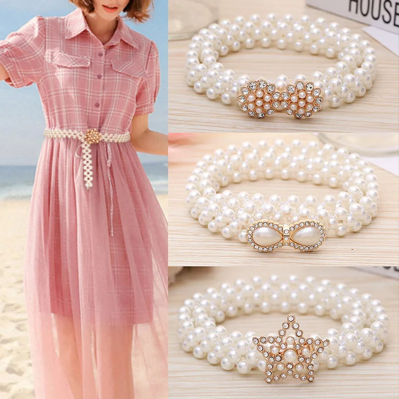  dress decoration elastic handmade waist beds crystal wholesale custom pearl rhinestone