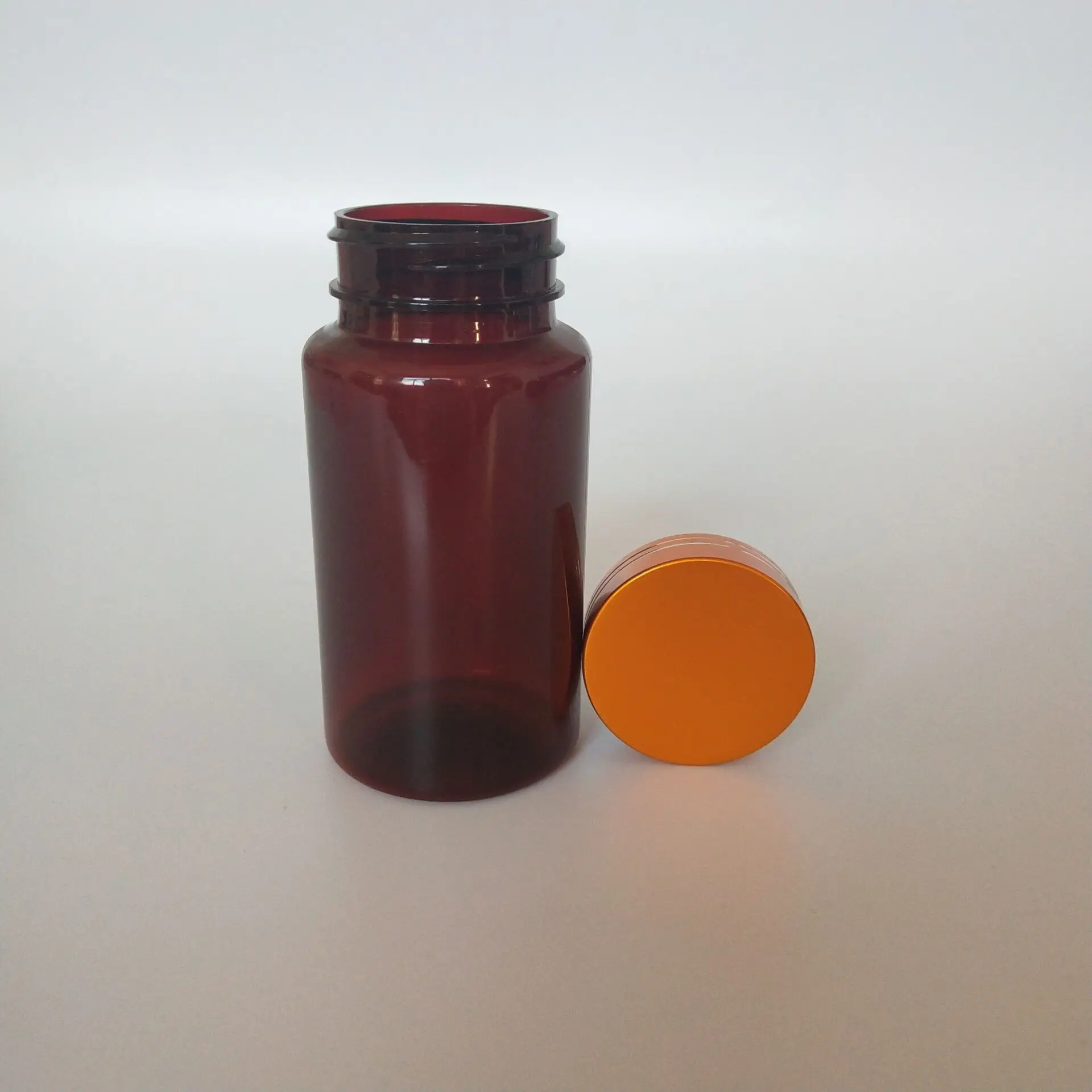 Wholesale 60ml 120ml 150ml 200ml 250ml Amber Vitamin Medicine Wide Mouth Plastic Bottle for Tablet Pill Capsule Packaging