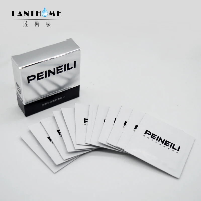 On sale Bagged Disposable Penis Ejaculation Long time Delay Sex Wet Wipes Tissues for Men Sex 12pcs/box
