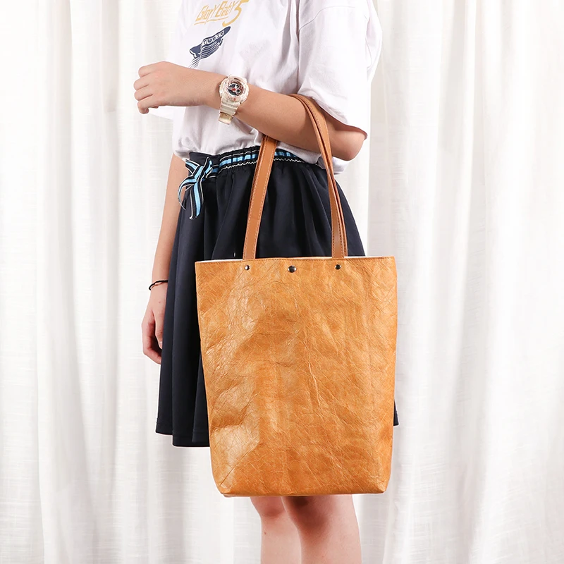 Tyvek paper Bag Coated Dupont Tyvek Shoulder Bag Custom Tyvek Tote Bag For Shopping Manufacture