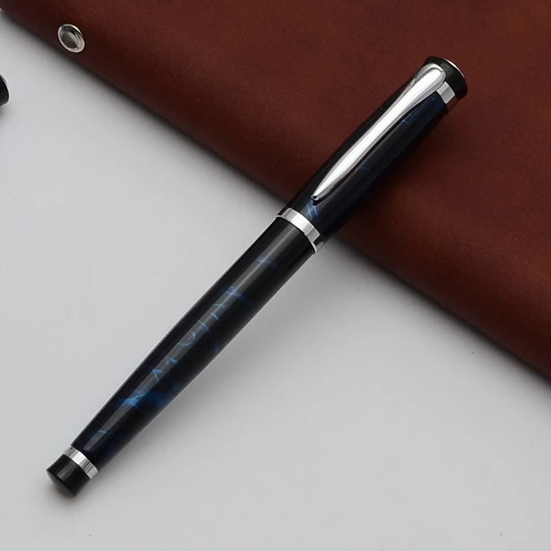 Baoer 508 Dark Blue Business Office Medium nib fountain Pen Rollerball Pen Set