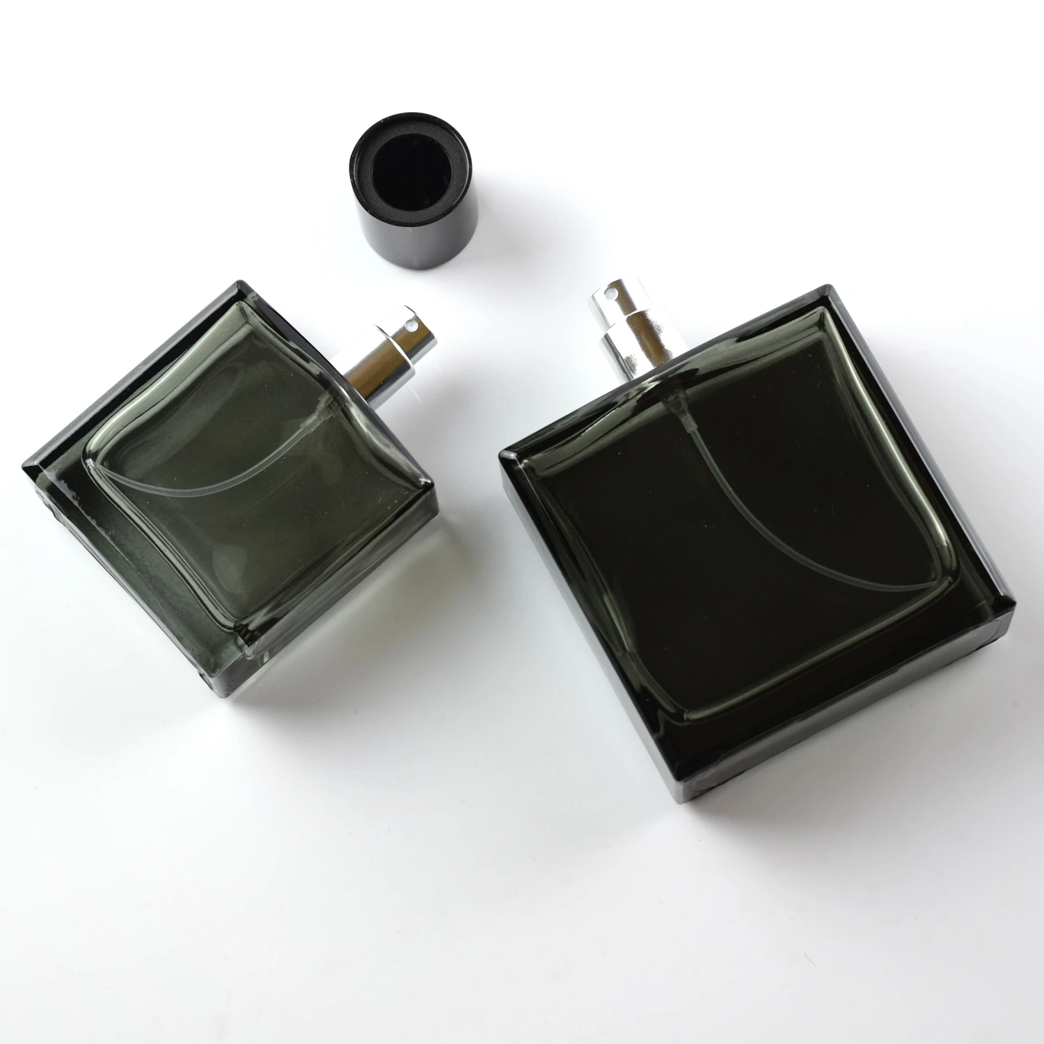 Portable Perfume Bottle Wholesale 50 ml 100 ml Perfume Bottles Empty Grey Color Glass Bottle For Perfume