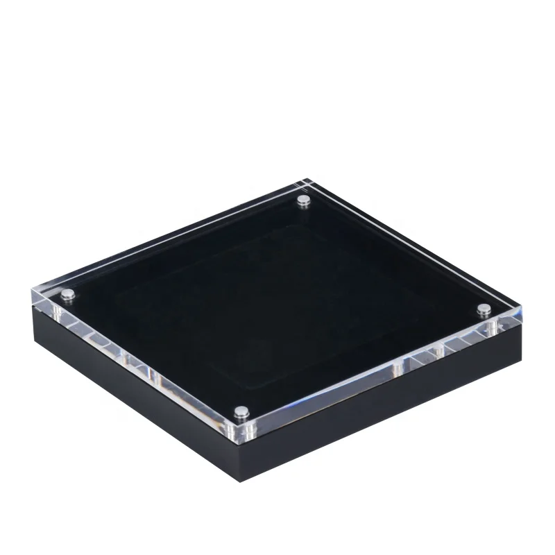 Acrylic Diamond/gemstone Black/white Display Box Gemstone Cases & Displays