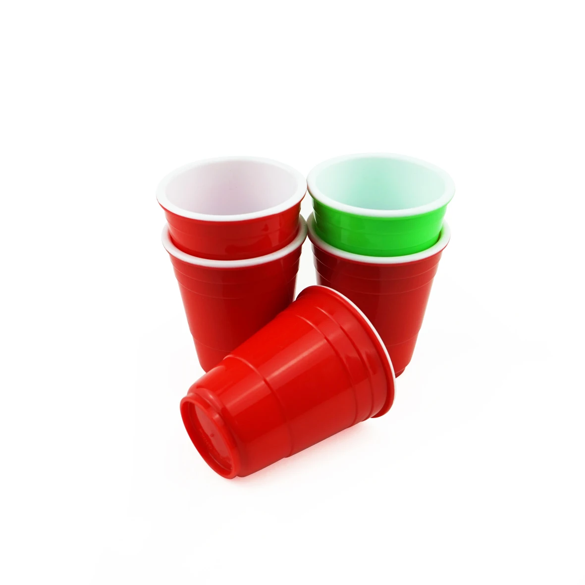 Red plastic mini party shot glasses,2oz plastic shot cups