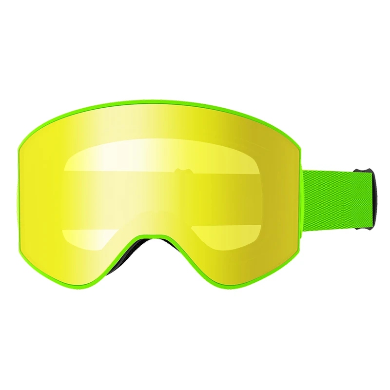 Magnetic ski goggles cylinder high definition large field of view anti-fog, snow and UV ski equipment